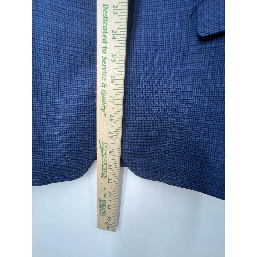Lauren Ralph Lauren Sport Coat Mens 42R Blue Plaid Two Button Formal Career